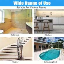 24pcs Clear Anti-Slip Strip Stickers For Bathroom Floor And Shower - Non-Slip Tape For Bathtub Floor - Easy To Apply And Remove - Prevents Slips And Falls, Bathroom Decor For Hotel