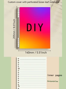 1pc Personalized A5 Loose-Leaf Diary Journal Notebook - Customized Anime, Photos, Pet Images - PVC Cover Waterproof - Suitable For Meetings, Diary, Gifts - Perfect For Birthday And Christmas Back To School