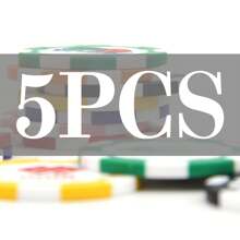1 pezzo/5 pezzi/10 pezzi Fiches da poker personalizzate in cinque colori, stampate con il tuo testo e foto personalizzati su entrambi i lati, utilizzabili su entrambi i lati, accessori per feste e giochi di carte, set per drink o gettoni bar, addio al celibato, San Valentino, decorazioni per San Valentino, regali per compleanni, lauree, vita lenta estiva
