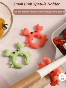 3pcs/Set Silicone Pot Lid Holder, Anti-Spill Heat Resistant Pot Cover Lifter Stand, Halloween Christmas Kitchen Tool, Crab Shaped Cute & Practical Pot Rack, Mother's Day Easter, Halloween Gifts - Multicolor - View 11