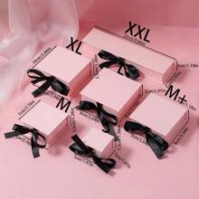 1pc Women's Travel Portable Flip Cover Jewelry Box, Square Ribbon Gift Box For Rings, Watches, Necklaces, Earrings Storage Valentine Day Back To School - Multicolor - View 15