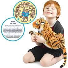 Flecha el Tigre - Peluche de animal de 17 pulgadas (la medida de la cola no está incluida) - De Tiger Tale Toys