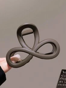 4pcs/1pc Women's 8.5cm/3.35in Bow Plastic Hair Clips In Black, White, Khaki, Brown, Fashionable, Versatile, Elegant, Minimalist Solid Color Hair Claws, Suitable For Daily Wear, Casual, Party, Commute, Vacation, Hairstyling, Makeup, Outfit Matching Hair Jaw Clip Hair Clamps Hair Clutch Hair Catcher Clip, Bow Accessories, School Stuff, College Fall Winter Claw Clip Hair Accessories For Women Summer Outfits - Multicolor - View 4