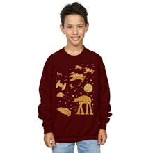 Star Wars Boys Gingerbread Battle Sweatshirt (Burgundy) - Burgundy - View 2