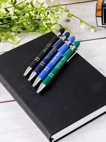 Customizable Text Logo Metallic Spray Ballpoint Pen, Aluminum Barrel, Super Fine Writing Pen With Capacitive Stylus Tip Back To School Reusable, Multi-Functional Colorful, Contracted, Modern Hot Pink For Business/Work/Office, School Supplies, For Teenagers, Junior High School Students, Middle School Students, High School Senior High School Students, College Students, University Students, Freshman, Sophomore, Underclassmen,Customized Ballpoint Pens,Back-To-School Season,Office & School Supplies,Xmas Decoration,Smooth Writing Pen,New Job, Office Supplies - Multicolor - View 7