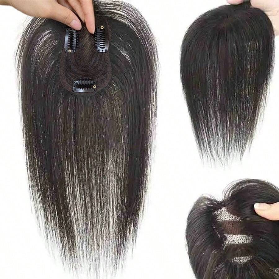 12 英寸瑞士蕾丝隐形人发发片夹式天然假发刘海女士 - SNatural - 查看 1