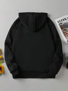 Brown Bear Print Hoodie Fashion Drawstring Hoodie Casual Four Seasons Hoodie Clothing Machine Washable Women's Hoodie