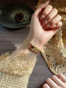 女士手表 金表 女士休闲商务石英表 镶水钻 女士腕表 节日 - 均碼 - 查看 11