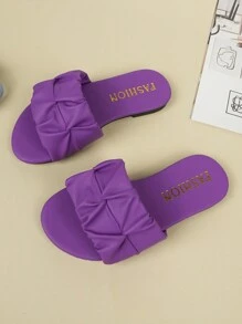 Children's Fashion Outdoor Sandals, Summer Square Toe Flat Shoes, Lace-Up Sandals, New Girls Shoes, Fashionable Beach Slippers - Purple - View 5