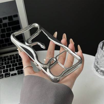 1个时尚镂空蛇形电镀手机壳，个性化动物蛇纹TPU软壳，兼容 17/17 Pro/17 Pro Max/17 Air、16 Pro Max、15、14、13、12、11、S22、S23、S24、S25、S23 FE、S22 Ultra、S23 Ultra、S24 Ultra、S25 Ultra、A06、A16、A26、A36、A54、A55、A14、A15