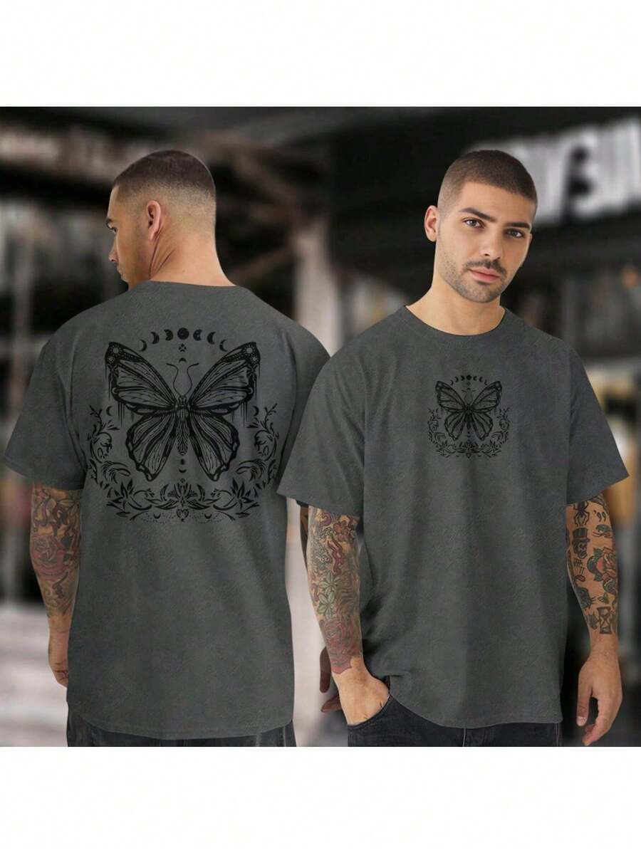Become Butterfly Casual T-Shirt Black Chalk Premium Cotton Men Women Shirt