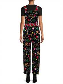 Womens Long Jumpsuit Overalls Casual Sleeveless 3D Print Baggy Romper Pants Holiday Costume - 混合色 - 查看 2