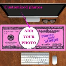 11.8x31 Inch Customizable Funny Hundred Dollar Bill Design Mouse Pad - Single-Sided Print With Your Photo Or Logo For Desk, Laptop & Gaming Decor - Color - View 1