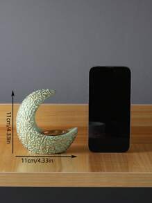 1 pieza Quemador de incienso creativo, difusor de aromaterapia con forma de media luna minimalista, decoración para mesa del hogar, regalo de decoración para festivales árabes, cumpleaños, graduación e Eid - Multicolor - Ver 9