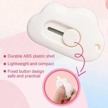3Pcs Cute Box Opener Cutter, Mini Utility Knife For Letter Small Box Opening Paper Cutting Cloud Shaped Package Opener Cutter For Home And Office Use Pocket Knife Back To School,Back To School,School Supplies