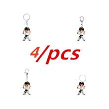 4pcs/1pc Cute Kung Fu Master Acrylic Keyring - Multicolor DIY Holiday Accessories With Martial Arts Theme, Can Be Used As Backpack, Wallet Or Key Accessories - Perfect Gift For Christmas, Mother's Day And Martial Arts Enthusiasts Car Accessories Bag Charm Backpack For School Goth Y2k