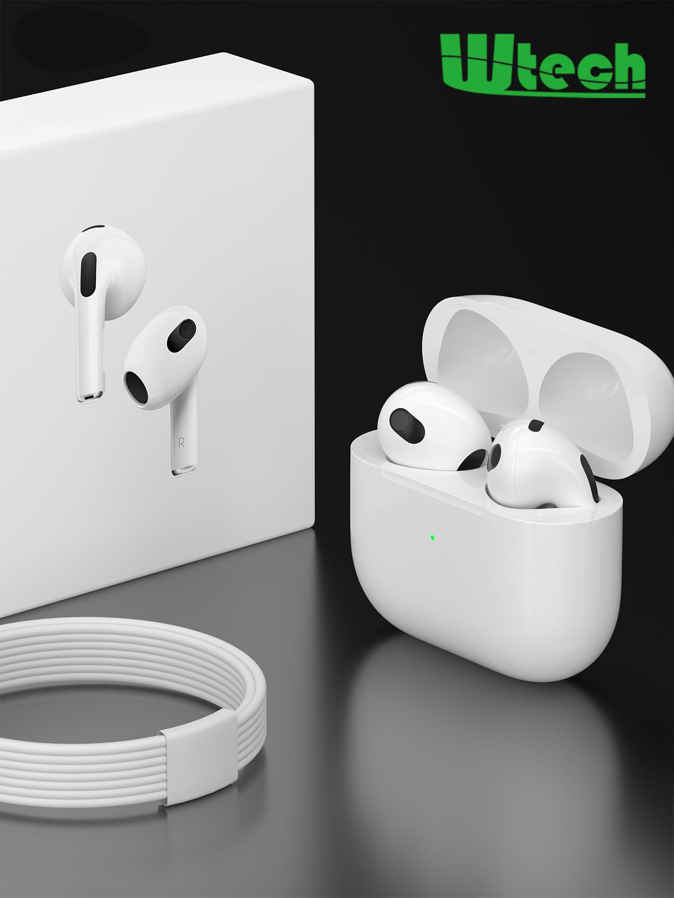 WTECH Auriculares Bluetooth OEM Audífonos inalámbricos Audífonos Bluetooth, GPS de tercera generación compatible con iPhone y Android, admite carga inalámbrica Magsafe