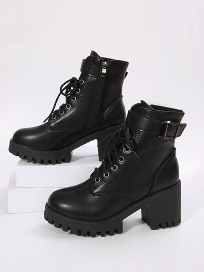 بوت نسائية عصرية ذات كعب متوسط مقاومة للانزلاق على الطراز الكوري، مقاومة للماء وخفيفة الوزن ، مبطنة حرارية دافئة، طرح جديد لموسم خريف/شتاء 2024