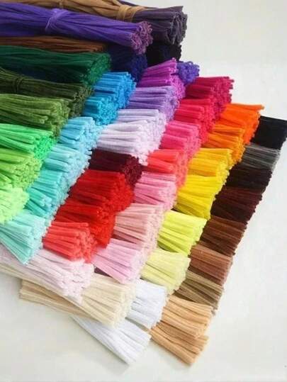 100/200pcs Sparkly Pipe Cleaners, Christmas Pipe Cleaner Craft Set, DIY Pipe Cleaners, Assorted Color Pipe Cleaners, Multicolor Chenille Stems, Colorful Pipe Cleaners, Pipe Cleaner Craft Supplies Colored Chenille Stem Pipe Cleaners Fuzzy Twist Craft Education Toys DIY, DIY Christmas Decoration Crafts, For Creative Handmade DIY Art Projects, Christmas