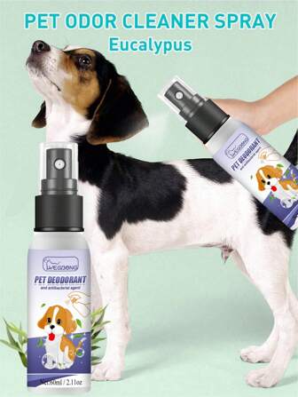 1 stuk huisdierdeodorantspray, verwijdert geur, urinegeur en lichaamsgeur voor katten en honden, luchtverfrisser