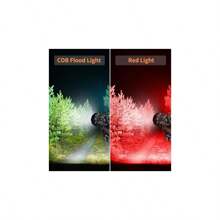 Rechargeable Spotlight Flashlight 1000000 Lumens Handheld Waterproof Hunting Light Red Lens Camouflage Green COB - CamouflageGreen-cob1 - View 4