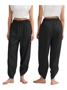 Bohemian Meditation Yoga Harem Style Pants - Black - View 2