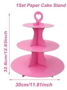 1Pc 3 Tier Solid Color Cupcake Display Stand, Food Display Rack, Dessert Rack,Kitchen Dining Table Decor,Party Desktop Decor,Birthday Party Supplies,Party Favors,Perfect For Rustic Weddings,Bridal Shower,Birthdays, Babyshower, Ceremony,Holidays, Picnics