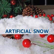 50g Künstlicher Schnee für Innendekorationen zu Weihnachten, Schneeszenenerie Fotografie, Ausstellungsrequisite, Inhaltsstoff: Natriumpolyacrylat