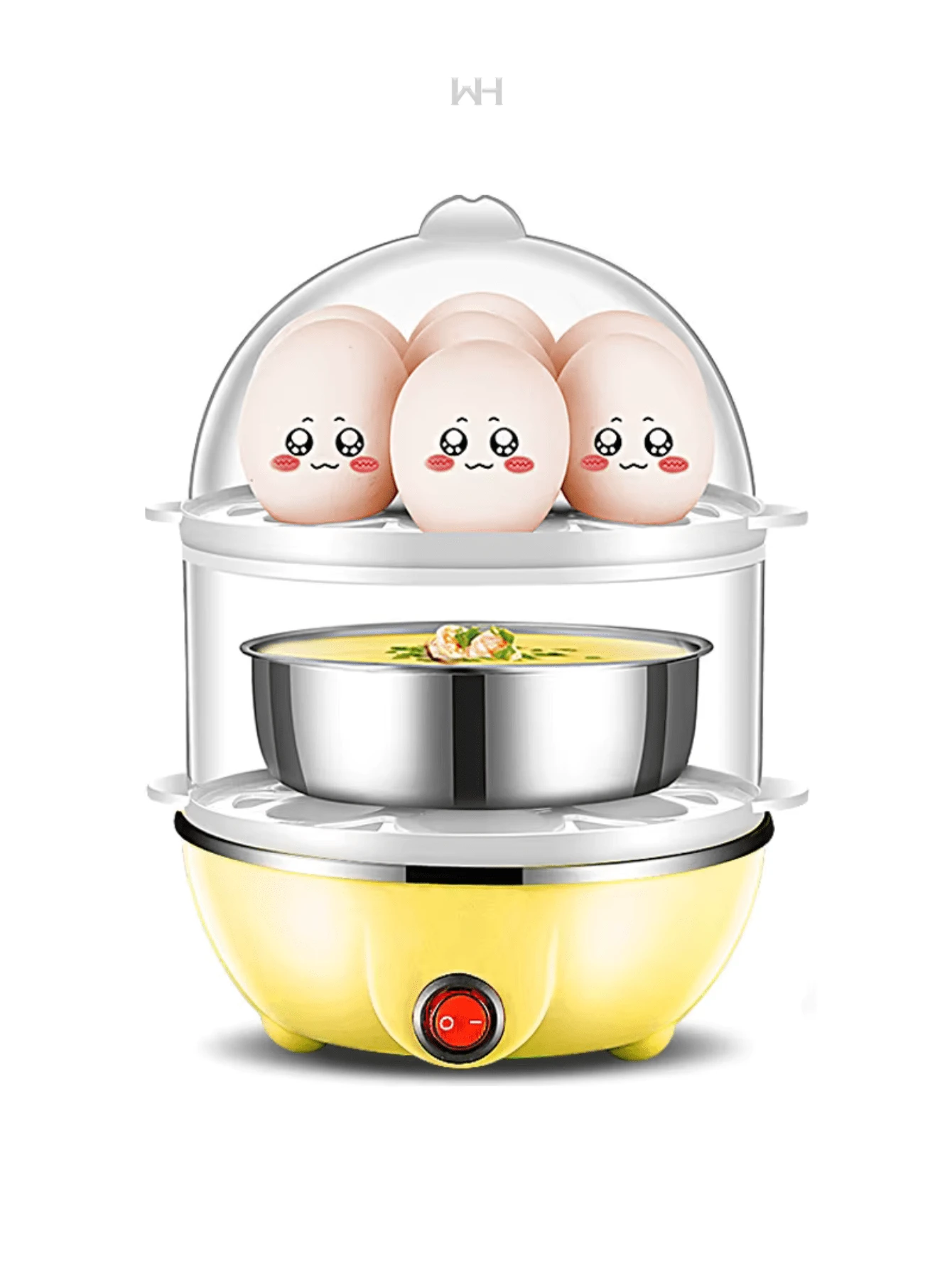 Máquina Hervidor Cocedor De Huevos Vapor Huevos Eléctrica - Multicolor - Ver 1