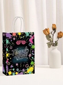 10 pièces Sacs cadeaux fluorescents, sacs de fête lumineuse, sacs cadeaux de célébration, sacs fourre-tout pour la Saint-Valentin - Transparent - Voir 2