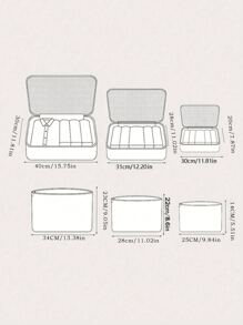 6 件/1 套旅行收纳袋、行李收纳包、化妆包、洗漱包、储物袋套装、旅行行李收纳包、行李袋、行李收纳包套装，适用于家庭、宿舍、学校、海滩化妆收纳浴室配件返校