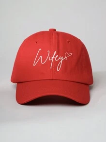 1 件户外印花“Wifey”可调节棒球帽，防晒休闲帽，适合春秋旅行、海滩度假、男士、Y2K 风格