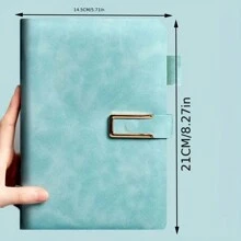 复古 A5 皮革笔记本，配有个性化软封面和书签 - 非常适合商务会议和大学生活，柔软仿麂皮材质，学校用品，返校 - A5 - 查看 10