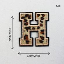 (A-Z) Leopard Letter Patches On Chenille Iron, Alphabet Patches On Alphabet Embroidered Clothing, Dresses, Hats, Jeans, Shoe Bags, DIY Supplies, Leopard,Grandma Mother's Day Gift,Mother's Day