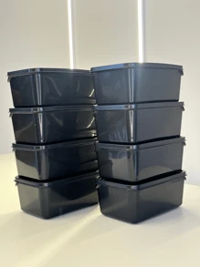 Kit Of 12 Plastic Pots - Various Shapes - Microwave, Freezer And Dishwasher Safe - 1 Liter - 查看 4