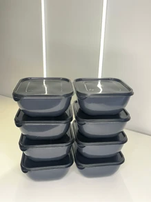 Kit Of 12 Plastic Pots - Various Shapes - Microwave, Freezer And Dishwasher Safe - 1 Liter - 查看 3