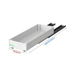 1pc Pull Out Cabinet Organizer 21" Deep Heavy Duty Slide Out Drawers For Kitchen Cabinets With Adhesive 1 Pack Adjustable Roll Out Shelf Storage Organization For Pantry Bathroom - Multicolor - View 16