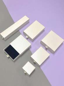 1pc Women's Travel Portable Flip Cover Jewelry Box, Square Ribbon Gift Box For Rings, Watches, Necklaces, Earrings Storage Valentine Day Back To School - Multicolor - View 13