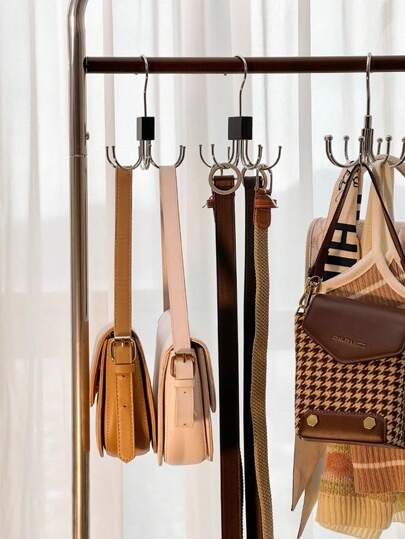 6 Hooks, Belt Hanger, Wardrobe Belt Organizer 360 ° Rotatable Space-Saving, Wardrobe Accessories Organizer, Belt, BRA, Top Of Tank, Tie, Scarf, Purse, Black Hanger Storage Hook, Bathroom, Bedroom, Kitchen, Garden, Office, Balcony Or Other Space, Multi-Purpose, Storage And Carrying, High-Quality Metal, Wood, Save See, Wardrobe, Cabinets Dress Pants Shoes Jeans Boots Skirt Bedroom, Organizer, Home Storage, White T Shirt Women, Black Pants Women, Ladies Winter Clothes, Dress,