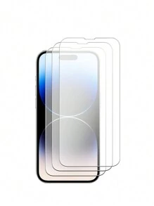 3pcs Tempered Glass Screen Protector, High Definition, Waterproof, Durable, Unbreakable Edges, Compatible With Apple IPhone7/8/X/XS/11/12/13/14/15 Pro Max/16 Pro Max/16 Plus/16/16e/17/17 Air/17 Pro/17 Pro Max - Clear - View 23