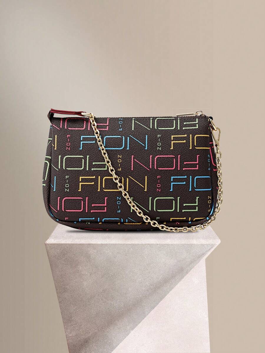 FION Fashion Women's Shoulder Bag Monogram Handbag Shoulder Bag For ...