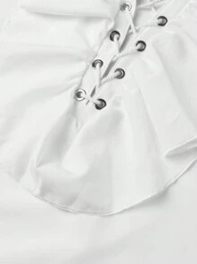Men's Halloween Medieval Ruffle Cuff Long Sleeve Shirt