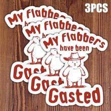 1 PIEZA Pegatina de oso de peluche divertida "Mis Flabbers han sido gasted", pegatina de oso lindo, pegatina sarcástica, pegatina de estilo vintage retro, pegatina de la generación Z, aplicable a automóviles, cuadernos, tazas, jarrones, opción ideal como regalo