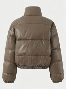 Manteaux à bulles à manches longues pour l'hiver, vestes matelassées à boutons et zip intégral pour femmes, vestes courtes et épaisses pour femmes