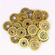 15 piezas Monedas de la Fortuna del Feng Shui chino - Réplicas de metal de antiguos emperadores chinos, diámetro de 2,31 cm, atrayendo riqueza y prosperidad, regalo de cumpleaños, regalo de Navidad, regalo de Año Nuevo