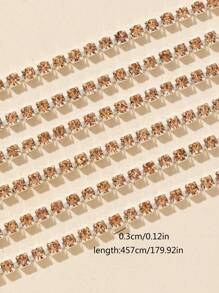 1 卷 3 毫米 5 米/10 米超闪亮水钻链，手工缝纫装饰链，DIY 装饰链，婚纱装饰 - 彩色 - 查看 41