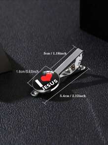 suteyi 1 件 I Love Jesus 领带夹，男士配饰礼物