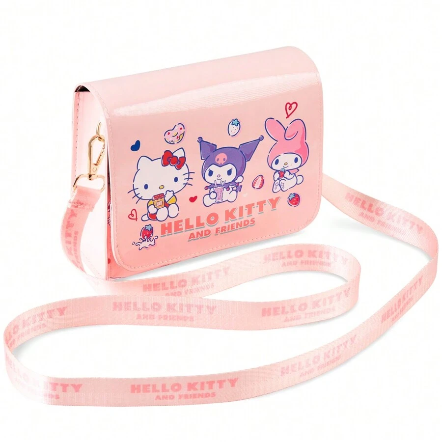 Hello Kitty Sanrio Bag Kawaii Shoulder Cross Body Kuromi My Melody Shopping Travel Anime - Pink - View 1