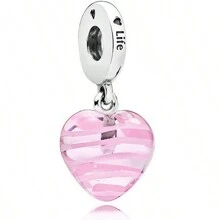 1 件银色闪光塔粉色爱心钻石浪漫求婚高玻璃春季旅行蝴蝶熊粉红钻石吊坠饰品原创手链项链手链珠子 DIY 珠宝制作礼物适合女性女孩