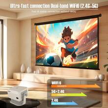 Proyector Magcubic Native 1080P 650ANSI 4K Android 11 L018 Proyector portátil desmontable de 360° con corrección automática de la inclinación, Wifi6, Wireless e5.2, Enchufe de EE. UU. - Tipo de Enchufe A USA (110-127V) - Ver 8